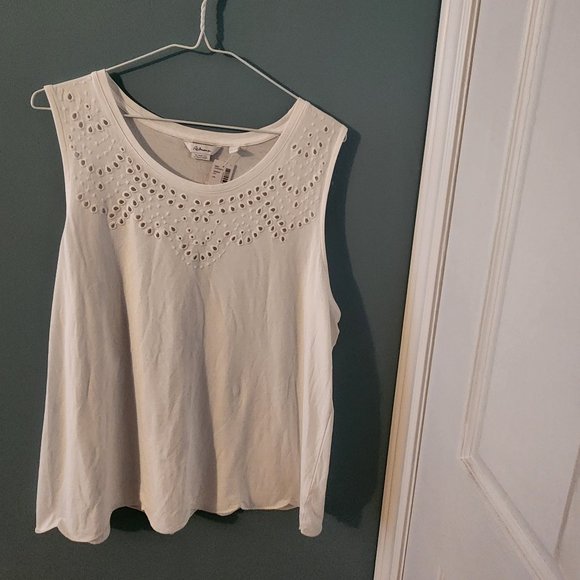 Reitmans White Sleeveless Top, Size XXL, NWT - Picture 1 of 6